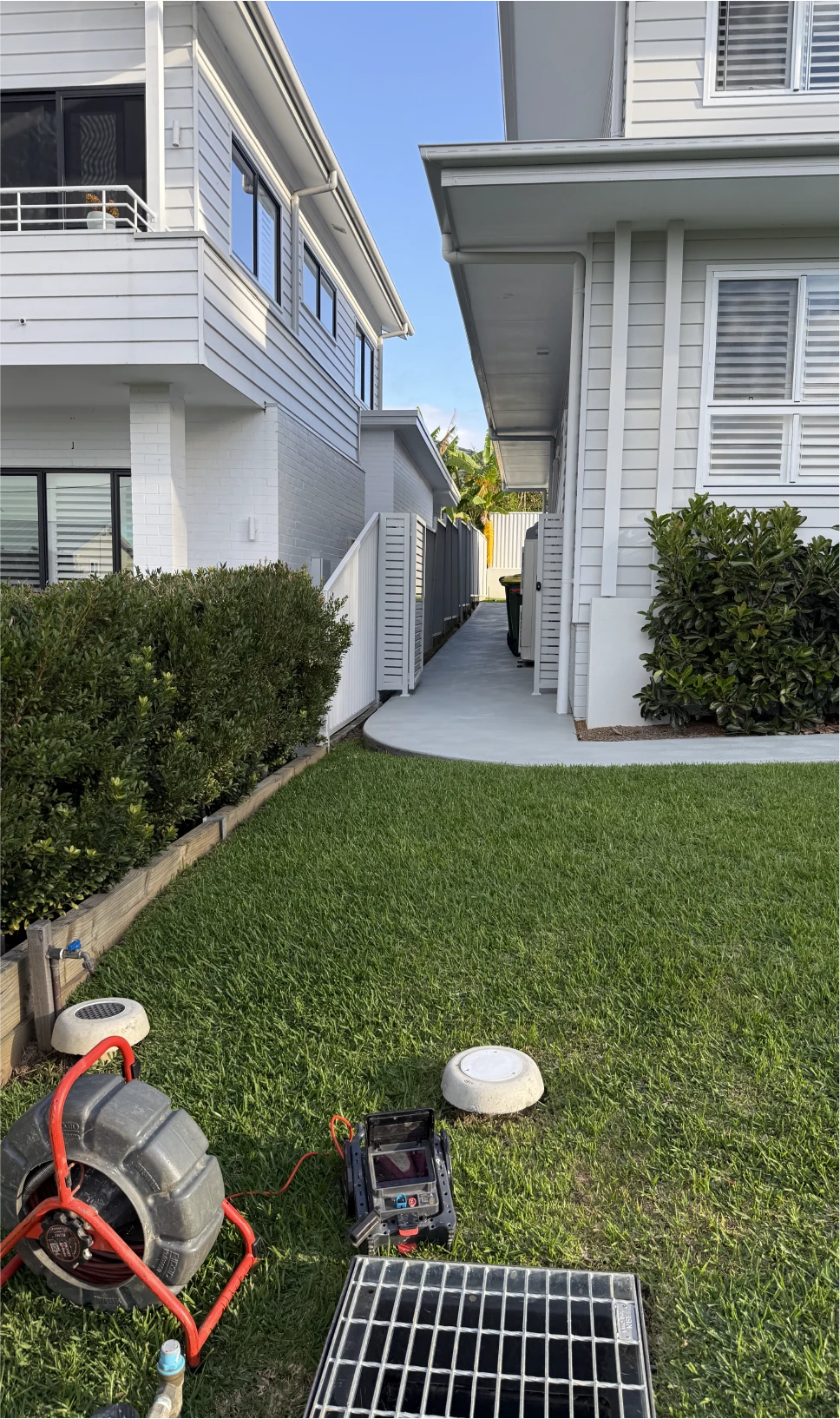 View from Front Yard of White Building