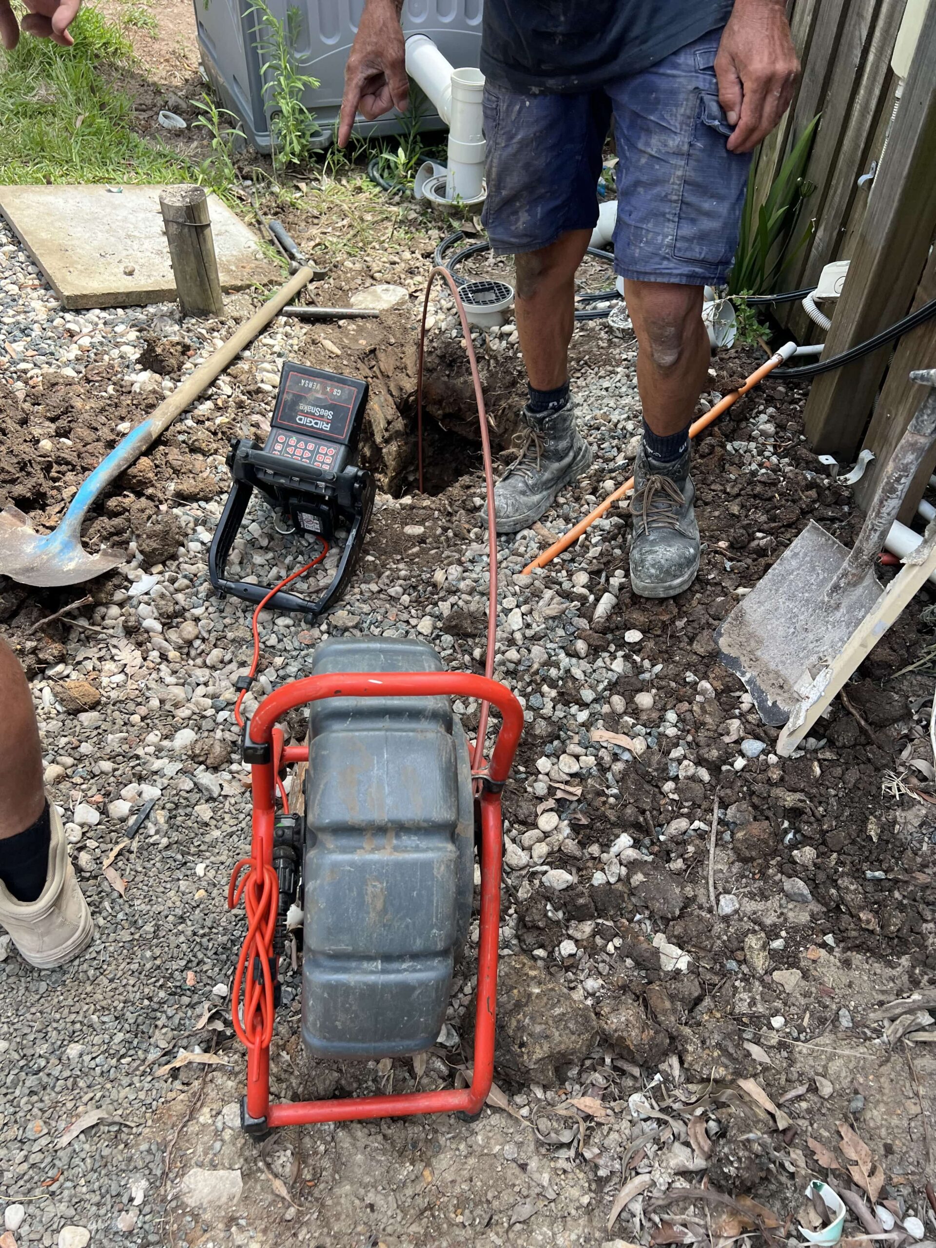 Technician using underground cable inspection equipment for EMF detection in Sydney