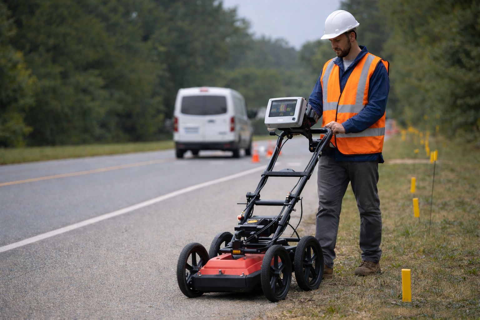 ground penetrating radar used to locate underground utilities