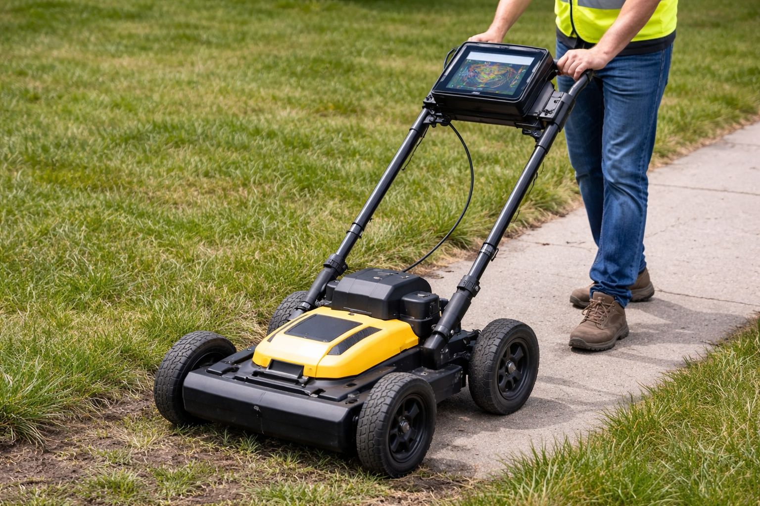 Non-destructive excavation locating underground utilities before digging